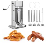 JKJZSALJ Poussoir À Saucisses en Acier Inoxydable, 2 en 1 Vertical pour Saucisses Et Churros Espagnols, 5 L