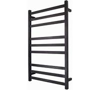 JKJZSALJ Sèche-Serviettes Électrique, Radiateur Sèche-Serviettes Noir, Sèche-Serviettes Mural Électrique Et Séchoir pour Salle De Bain, 9 Barres, Prise, Prise