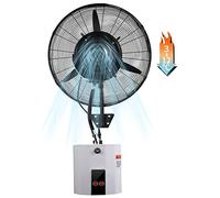 JKJZSALJ Ventilateur Oscillant Mural Industriel avec Brumisation, 3 Vitesses pour Le Refroidissement Extérieur des Patios, Restaurants, Usines Et Ateliers.