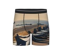 Jkkghll Boxer pour homme avec imprimé avions de combat - Short confortable pour tous les jours, les entraînements, les voyages, Noir , S