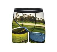 Jkkghll Boxer pour homme avec imprimé club de golf - Short confortable pour un usage quotidien - Entraînements de voyage, Noir , L