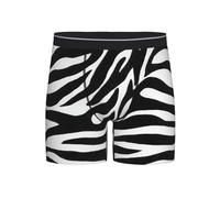 Jkkghll Boxer pour homme avec imprimé zèbre - Short confortable pour un usage quotidien, l'entraînement, le voyage, Noir , XXL