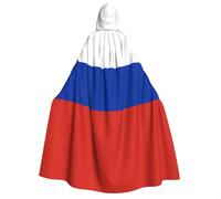 Jkkghll Cape à capuche confortable pour adulte avec imprimé drapeau russe pour cosplay, fête sur le thème du carnaval