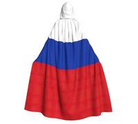 Jkkghll Cape à capuche confortable pour adulte avec imprimé drapeau russe pour cosplay, fête sur le thème du carnaval