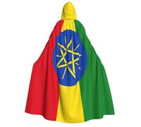 Jkkghll Cape à capuche imprimée drapeau de l'Éthiopie unisexe adulte pour Halloween, Noël et carnaval
