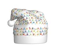 Jkkghll Chapeau de Noël pour hommes et femmes avec imprimé alphabet animal chapeau de vacances Nouvel An accessoire fête Père Noël chapeaux