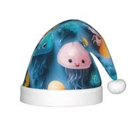 Jkkghll Chapeau d'elfe de Noël avec méduses colorées - Accessoire de Nouvel An - Décoration de famille