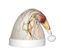 Jkkghll Chapeau d'elfe de Noël avec motif méduses - Accessoire de fête de fin d'année, décoration de famille
