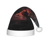 Jkkghll Chapeau d'elfe de Noël imprimé volcan pour fêtes de fin d'année, accessoire de famille, chapeaux de Noël