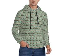 Jkkghll Cookies Nourriture Pépites de Chocolat Biscuits Imprimé Élégant Chaud Hommes Pull à Capuche Casual Convient Automne Hiver Printemps Sweatshirts, Noir , M