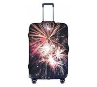 Jkkghll Housse de protection élastique avec fermeture éclair dissimulée et anti-rayures Motif feu d'artifice, blanc, XL