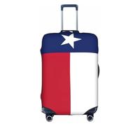 Jkkghll Housse de protection élastique pour valise avec fermeture éclair dissimulée et anti-rayures Motif drapeau de l'État du Texas, blanc, S