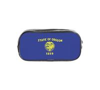 Jkkghll Oregon State Flag Print Students Boys Girls Transparent Stationery Organizer Clear Pencil Pouch Supplies