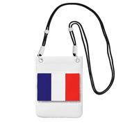 Jkkghll Sac à bandoulière pour téléphone portable avec imprimé drapeau français pour femme et homme pour voyage, shopping, Noir , Taille unique