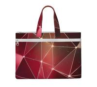 Jkkghll Sac fourre-tout en toile avec impression constellation galaxie rouge grande capacité pour documents, fournitures de bureau, travail, voyage, shopping