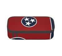Jkkghll Tennessee State Flag Trousse scolaire élégante 21 x 5 x 9,4 cm Sac de rangement multifonction pour étudiant, Noir , Taille unique