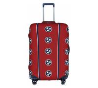 Jkkghll Tennessee State Housse de bagage élastique avec fermeture éclair dissimulée anti-rayures Motif drapeau de l'État du Tennessee, blanc, L