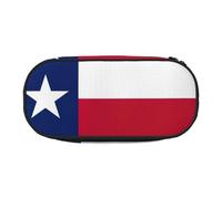 Jkkghll Trousse à crayons grande capacité avec fermeture éclair Motif drapeau de l'État du Texas, Noir , Taille unique, Organiseur de sac