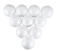 jklashfi Lot de 10 boules en mousse de polystyrène Blanc 10 cm