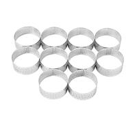 jklashfi Lot de 10 moules à ronds en acier inoxydable résistant à la chaleur 5 cm