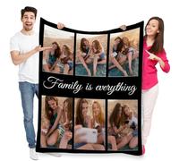 jklitio Couverture personnalisée - Créez votre propre couverture photo, cadeau idéal pour mari, épouse, parents ou amis pour Noël et anniversaires