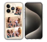 jklitio Design Your Images Coque de collage pour iPhone 16/15/14/13/12/11 Pro Max/Mimi/Xs Max/Xr/7/8 Plus, étui de téléphone résistant aux chocs, cadeau pour famille, amis, couple