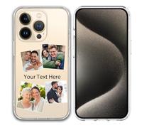 jklitio Design Your Pictures Memories Coque de téléphone anti-empreintes digitales pour iPhone 16, 15, 14, 13 Pro Max, Mini 12, 11, SE 7, 8 Plus, XS Max, XR X, pour amis, famille, cadeaux