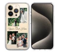 jklitio Design Your Pictures Memories Coque de téléphone anti-empreintes digitales pour iPhone 16, 15, 14, 13 Pro Max, Mini 12, 11, SE 7, 8 Plus, XS Max, XR X, pour amis, famille, cadeaux