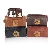 jklitio Trousse de toilette en cuir gravé pour homme, nom personnalisé ou initiale, cadeau idéal pour mari, papa, garçons d'honneur, petit ami, essentiels de voyage pour homme