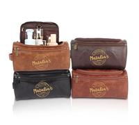 jklitio Trousse de toilette personnalisée en cuir pour homme - Kit de rasage gravé avec nom personnalisé - Cadeau idéal pour papa, mari, grand-père, amoureux pour la fête des pères, un anniversaire de