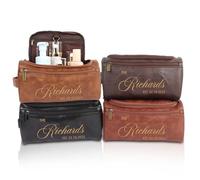 jklitio Trousse de toilette personnalisée pour homme, avec nom et texte gravés. Cadeau idéal pour papa, mari, grand-père, fils, pour la fête des pères, un anniversaire, Noël, la Saint-Valentin, un