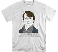 JKLPBVFXZHU balloo Peep Show Tshirt Print TV Series Sitcom T Shirt Colour Manches Courtes(Medium)