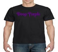 JKLPBVFXZHU Deep Purple Band T-Shirt Men's Sizes Black Manches Courtes(X-Large)
