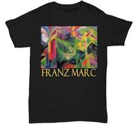 JKLPBVFXZHU Deer in a Monastery Garden by Franz Marc Manches Courtes(Small)