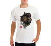 JKLPBVFXZHU Dota 2 Defence of The ancience Heroes Invoker Sniper Pudge Eartshaker t-Shirt White Manches Courtes(3X-Large)