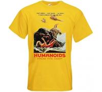 JKLPBVFXZHU Humanoids from The Deep v3 T-Shirt Horror Movie Poster Manches Courtes(Medium)