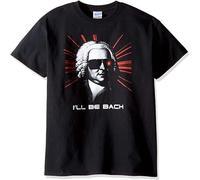 JKLPBVFXZHU I'll Be Bach Terminator Parody Funny Men's Adult Blackightweight T-Shirt Manches Courtes(3X-Large)