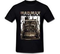 JKLPBVFXZHU Men's Mad Max Car T-Shirt Black Manches Courtes(Medium)