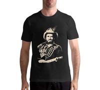 JKLPBVFXZHU Merle Haggard T Shirts Men's Tops Short Sleeved Round Neck Cotton Shirt Manches Courtes(Large)