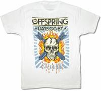 JKLPBVFXZHU Offspring Days Go by Tour 2013 Tour Mens White T Shirt White Manches Courtes(3X-Large)