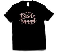 JKLPBVFXZHU Personalised Bride Squad T-Shirts- Hen do Funny Marriage Presents Gifts Girls Twin Needle Collar 100% Combed Ringspun Cotton Manches Courtes(Small)