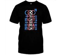 JKLPBVFXZHU Trans Rights are Human Rights Copy t Shirt DMN Black Manches Courtes(XX-Large)