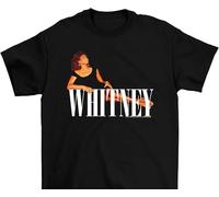 JKLPBVFXZHU Whitney Houston - 'Waiting to Exhale' Black Unisex T-Shirt Black Manches Courtes(Medium)