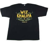 JKLPBVFXZHU Wiz Khalifa Rolling Papers Piffsburgh Black T Shirt Merch Manches Courtes(Small)