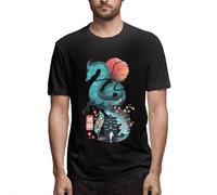 JKLPBVFXZHU Wolf Princess Mononoke T Shirt Mens Summer Casual Printed Round Neckline Short Sleeves Shirts Manches Courtes(3X-Large)