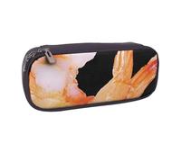 JKLQWC Ancient Egypt Tribe Series Trousse à crayons en cuir synthétique avec fermeture éclair pour étudiants, adolescents, filles, garçons, adultes, Crevettes Glutton, One Size, Cartable