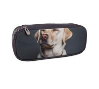 JKLQWC Ancient Egypt Tribe Series Trousse à crayons en cuir synthétique avec fermeture éclair pour étudiants, adolescents, filles, garçons, adultes, Adorable chien labrador., One Size, Cartable