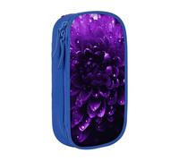 JKLQWC Belle trousse à crayons violette imprimée à paillettes - Grande trousse de rangement portable pour bureau, école, adolescent, fille, garçon, adulte, noir, bleu, Taille unique, Cartable