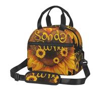 JKLQWC Blessed to Be Called Nana Sac à déjeuner isotherme réutilisable avec imprimé tournesol pour le travail, les voyages, le pique-nique