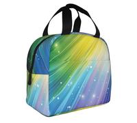 JKLQWC Boîte à déjeuner arc-en-ciel à rayures colorées pour homme et femme, joli sac à déjeuner pour le travail, l'école, le pique-nique, sac à déjeuner isotherme réutilisable